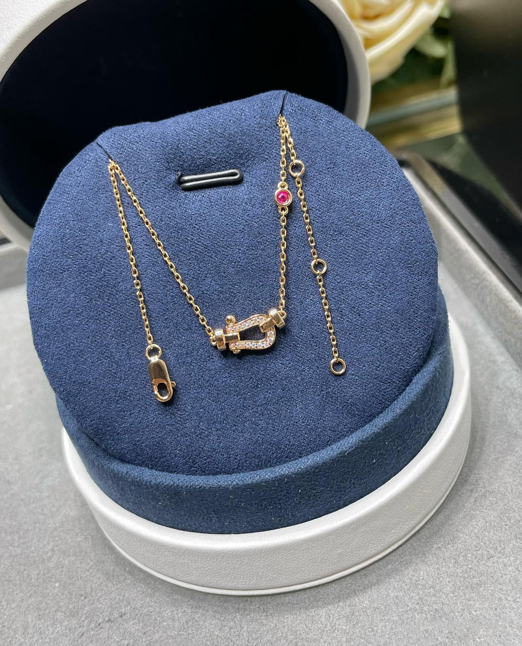 Aura FORCE 10 DIAMOND PINK GOLD NECKLACE