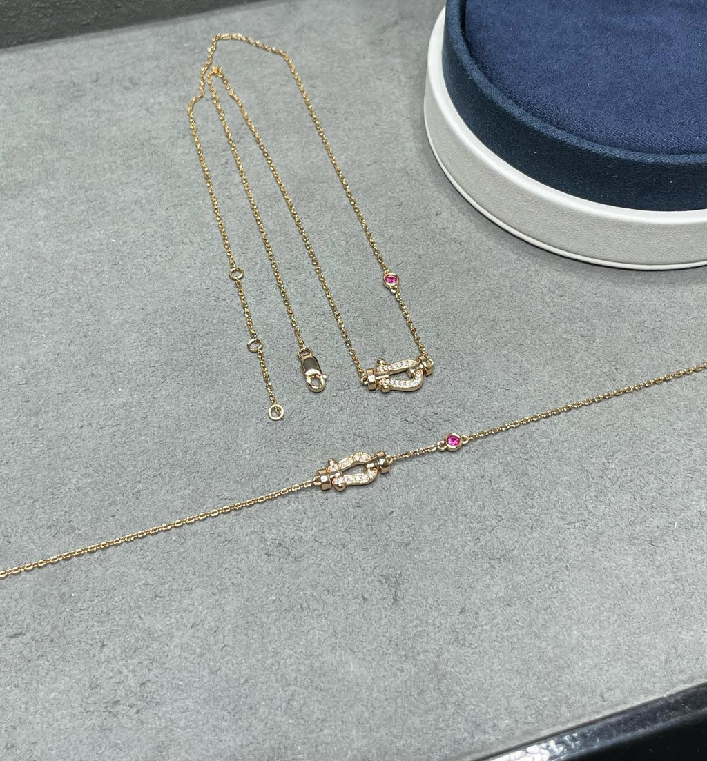 Aura FORCE 10 DIAMOND PINK GOLD NECKLACE