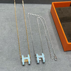 Aura POP H SKY BLUE NECKLACE