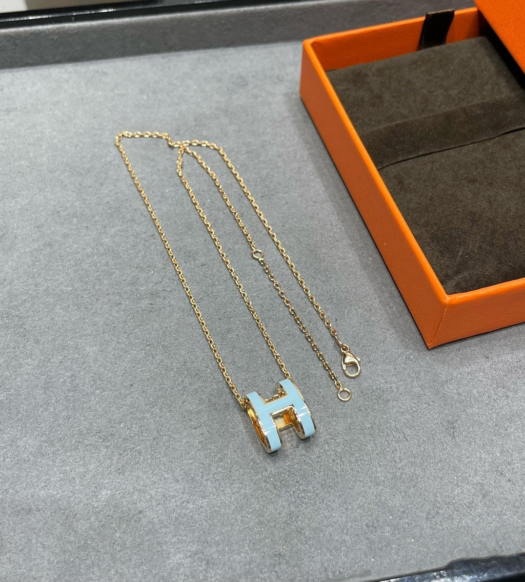 Aura POP H SKY BLUE NECKLACE