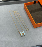 Aura POP H SKY BLUE NECKLACE