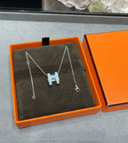 Aura POP H SKY BLUE NECKLACE