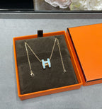 Aura POP H SKY BLUE NECKLACE