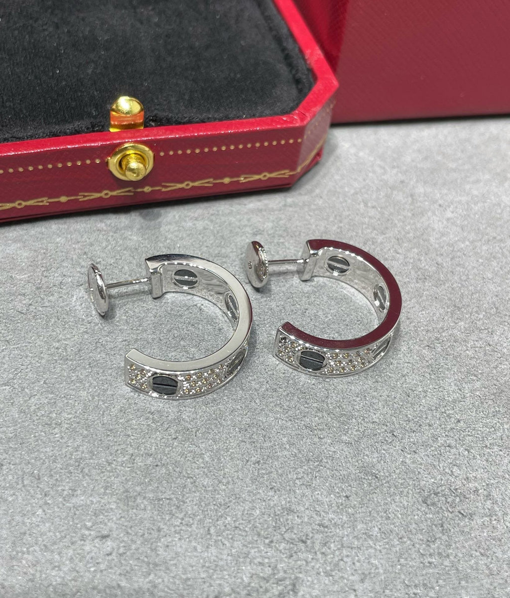 Aura LOVE KERAMIK SILBEROHRRINGE MIT DIAMANTEN
