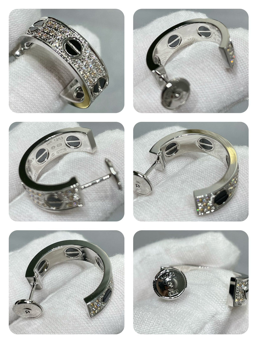 Aura LOVE KERAMIK SILBEROHRRINGE MIT DIAMANTEN