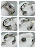 Aura LOVE KERAMIK SILBEROHRRINGE MIT DIAMANTEN