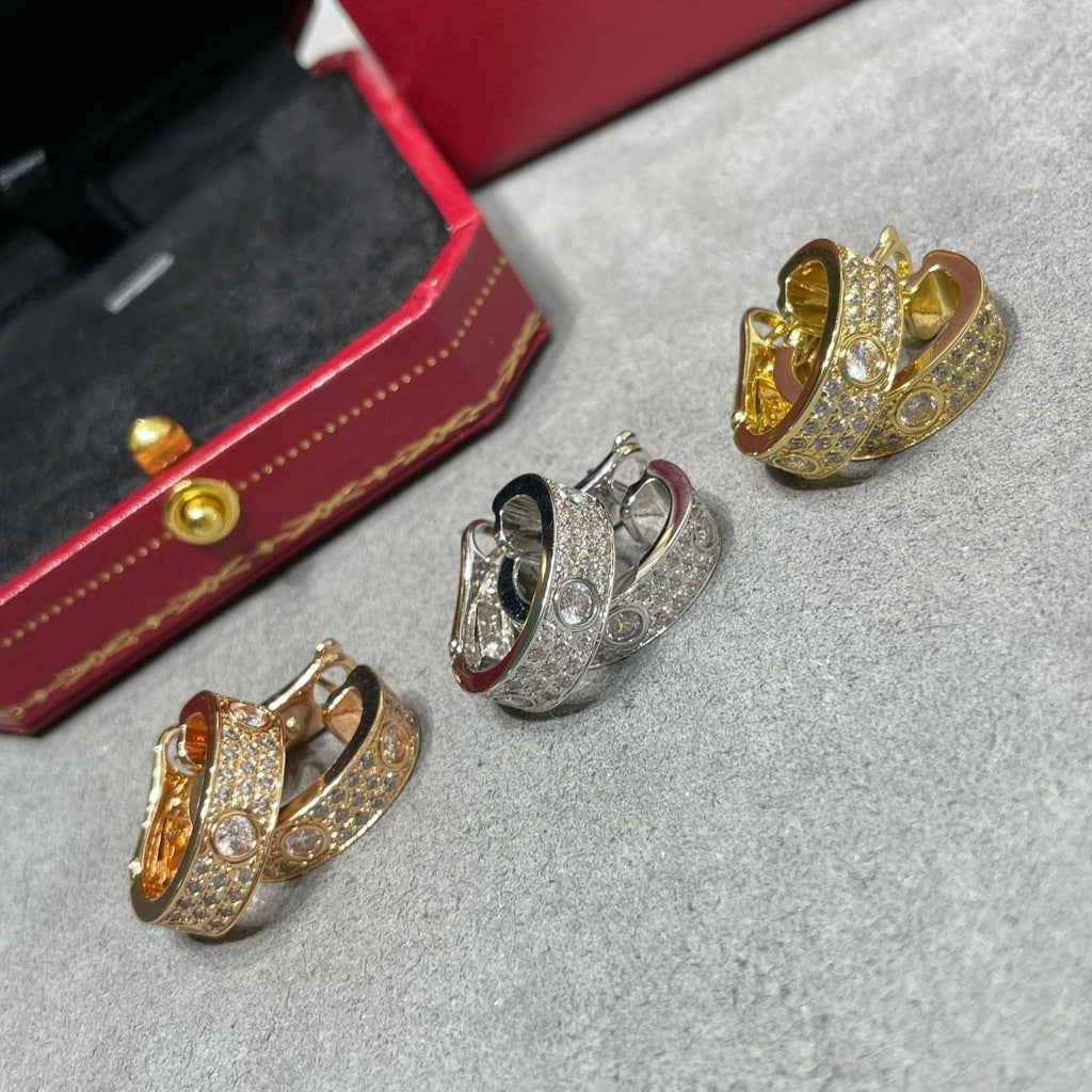 Aura LOVE 5.5MM DIAMOND PAVED EARRINGS