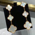 Aura CLOVER MOP 3 MOTIFS GOLD EARRINGS