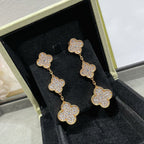 Aura CLOVER 3 MOTIFS DIAMANTPAVEE ROSÉGOLD OHRRINGE