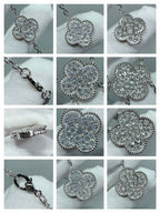 Aura CLOVER 6 MOTIF DIAMOND PAVED NECKLACE
