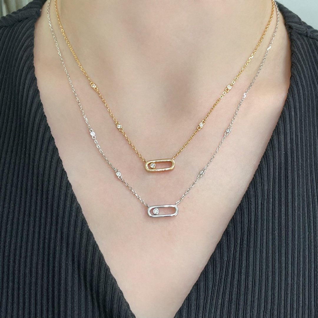 [Aura ] MOVE UNO DIAMOND NECKLACE