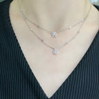 [Aura ] MY TWIN 2 ROW DIAMOND NECKLACE