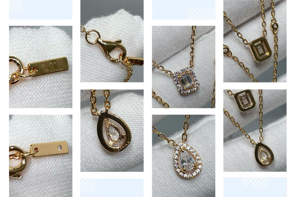 [Aura ] MY TWIN 2 ROW DIAMOND NECKLACE