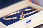 Aura IDYLLE PINK GOLD OPEN BRACELET DIAMOND PAVED