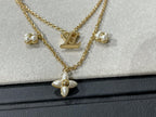 Aura FLOWERGRAM GOLD MOP DOUBLE ROW NECKLACE
