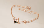 Aura STAR PINK MOP 1 DIAMANT ROSÉGOLD HALSKETTE
