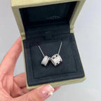 Aura PERLEE DOUBLE PENDANT SILBER DIAMANTEN HALSKETTE