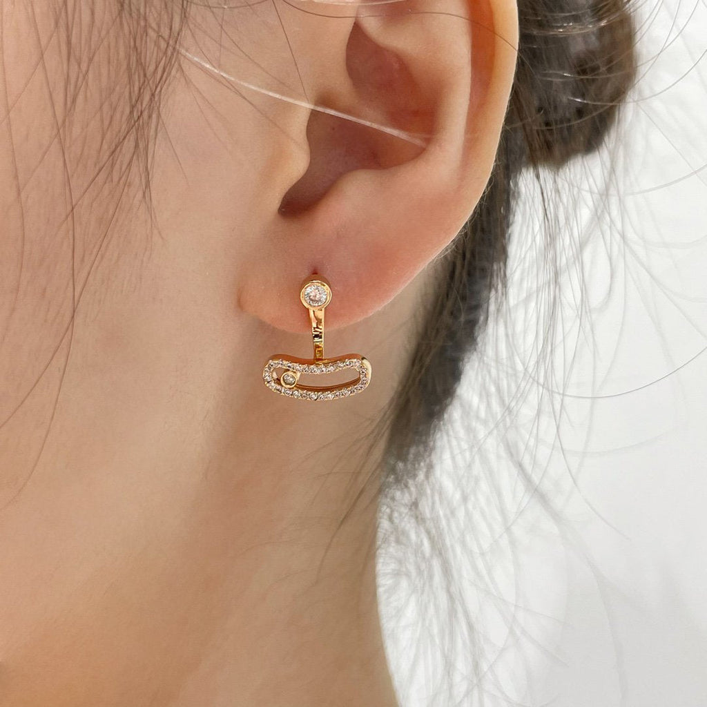 [Aura ] OHRSTECKER MOVE UNO AUS ROSÉGOLD MIT DIAMANTEN