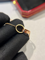 Aura LOVE HALSKETTE DOPPELRING ROSÉGOLD