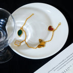 Aura LUCKY SPRING 5 MOTIF GOLD BRACELET