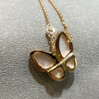 Aura BUTTERFLY MOP DIAMOND NECKLACE