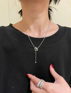 Aura FINESSE SILBER DIAMANTEN HALSKETTE
