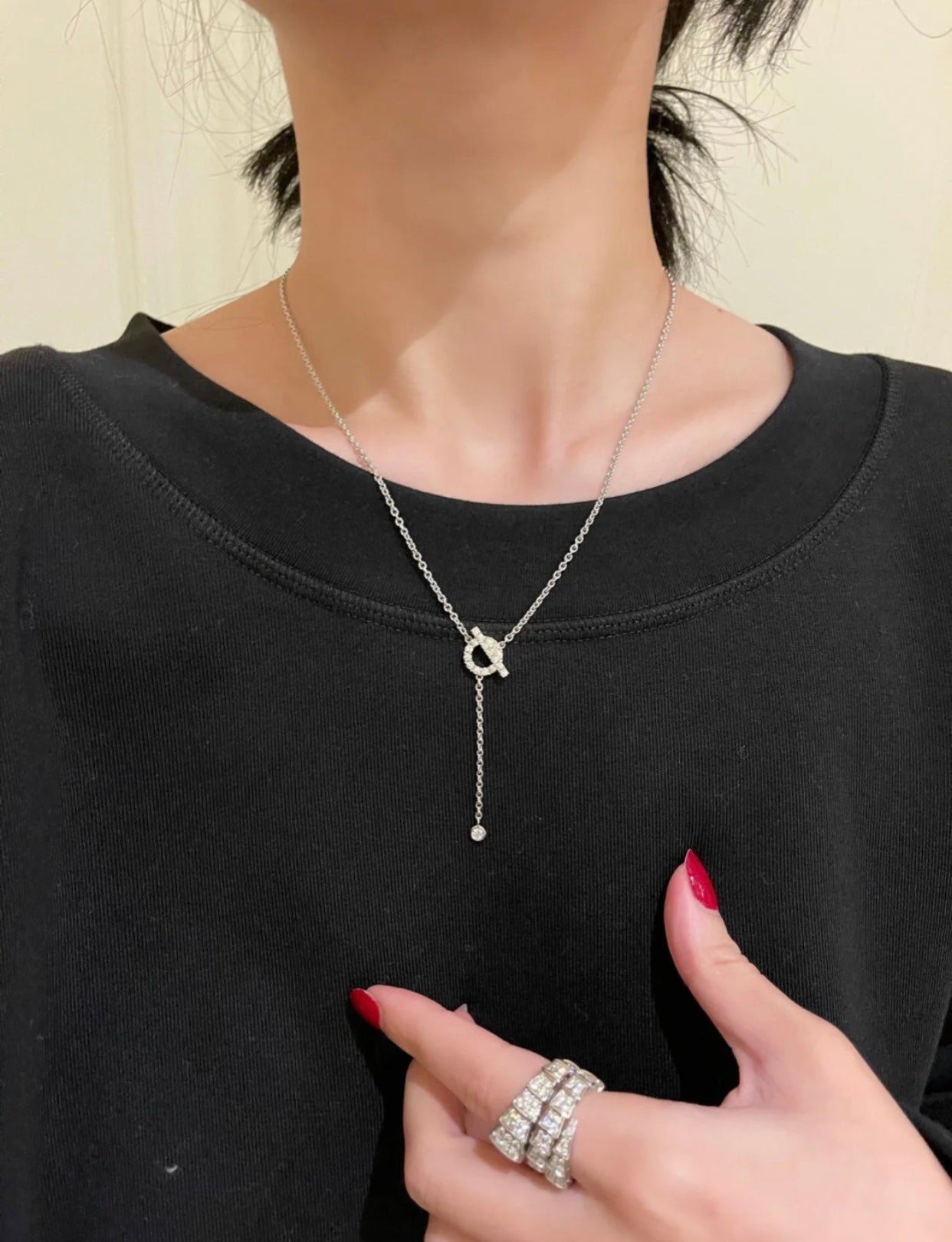 Aura FINESSE SILVER DIAMOND NECKLACE