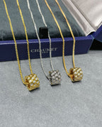Aura BEE LOVE DIAMOND PAVED 3 ROW NECKLACE