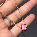 Aura COLOR BLOSSOM PINK MOP SUN GOLD HALSKETTE