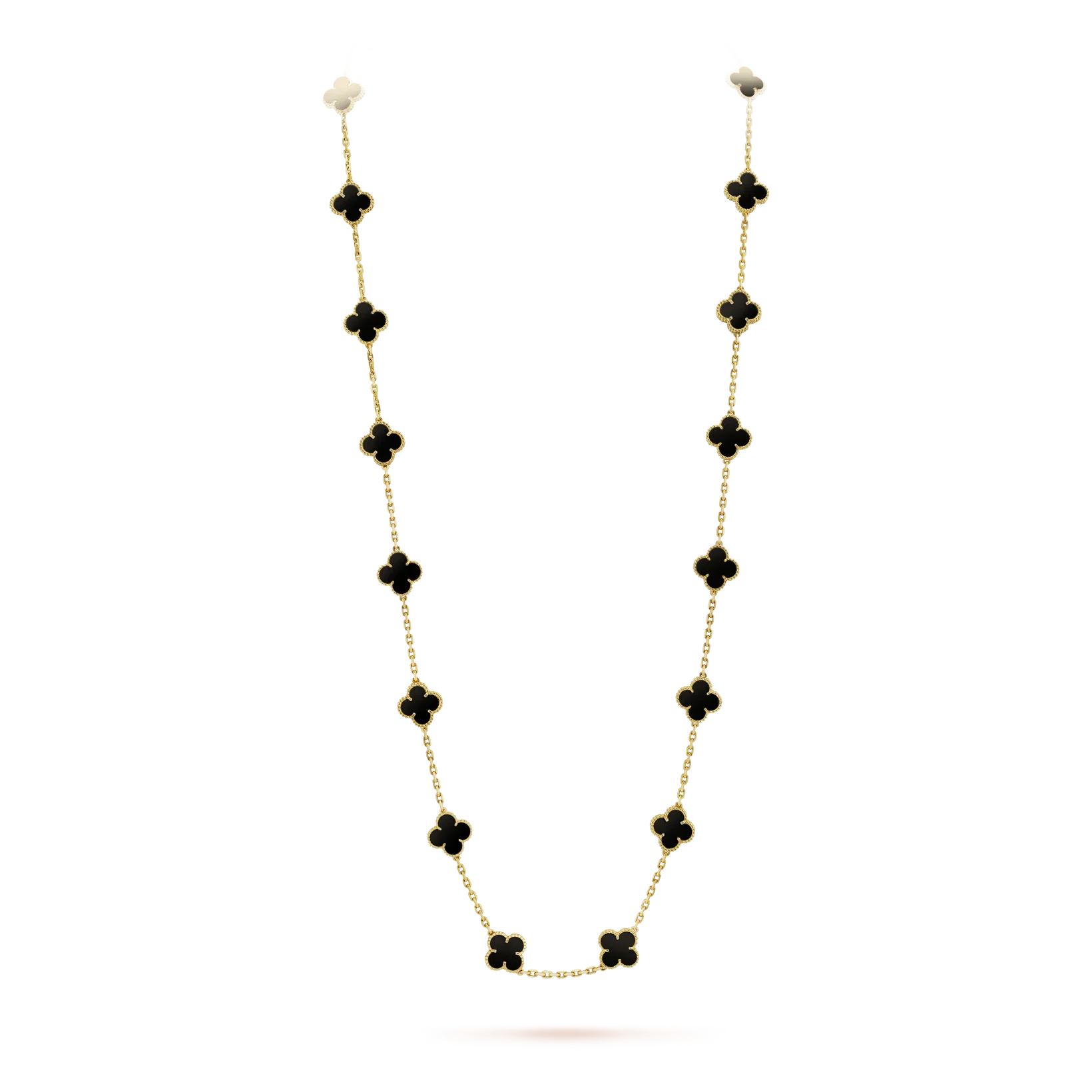 Aura CLOVER 20 MOTIFS ONYX NECKLACE