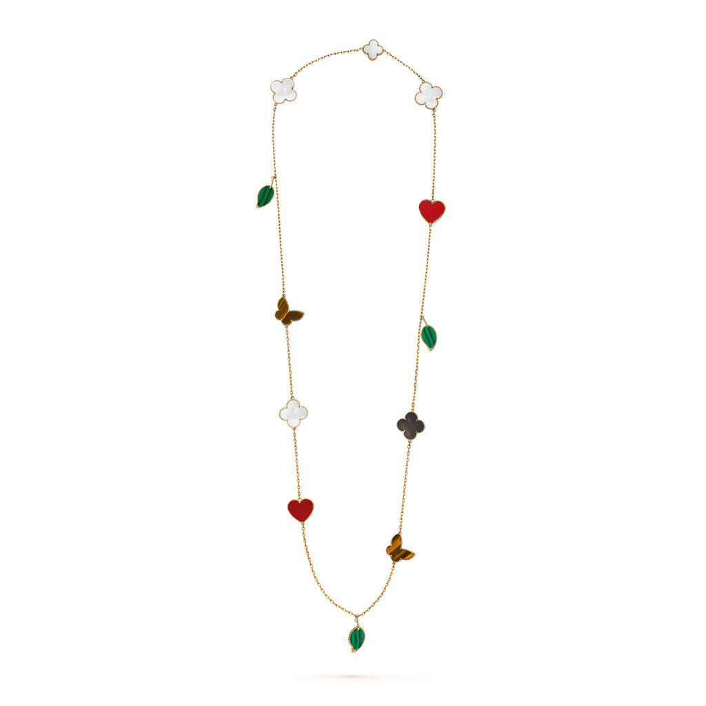 [Aura ] Lucky Alhambra Long Necklace-12 Designs