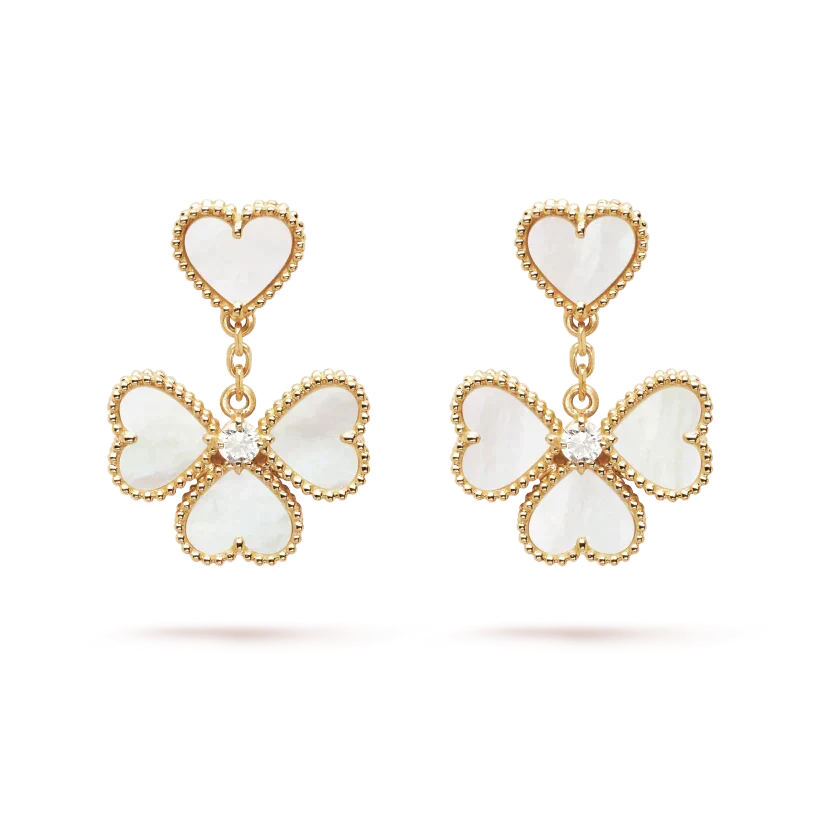 Aura CLOVER SWEET WHITE MOP EARRINGS