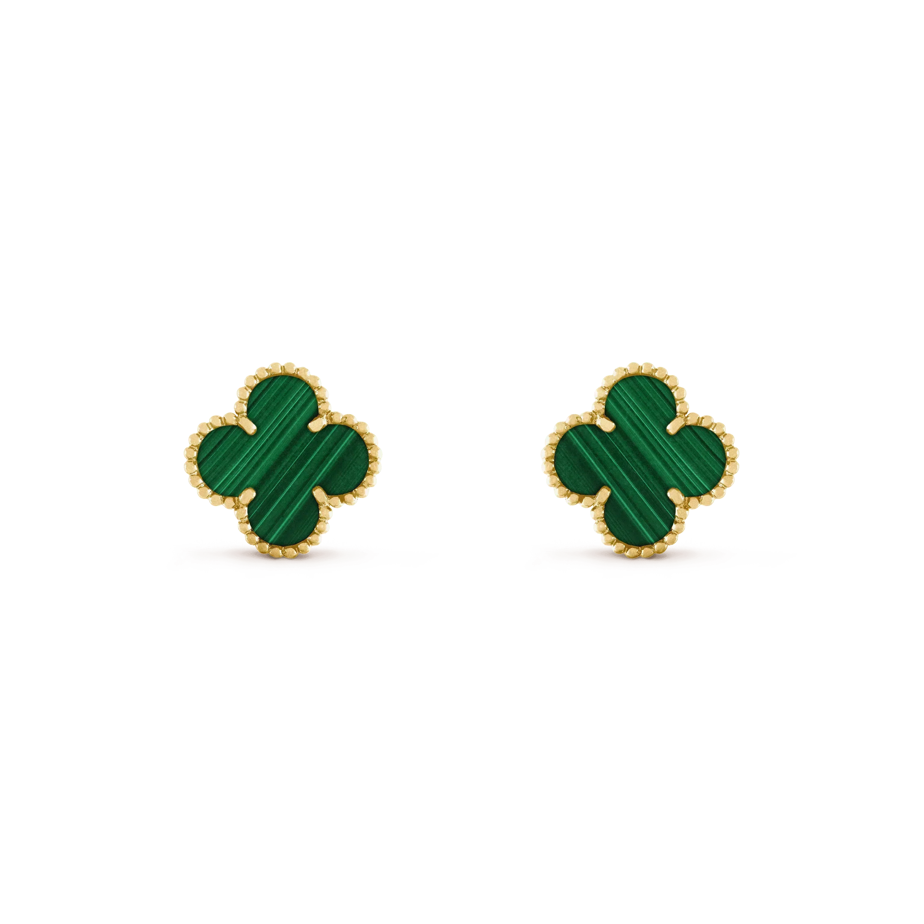 Aura CLOVER MEDIUM 1 MOTIFS MALACHITE  EARRINGS