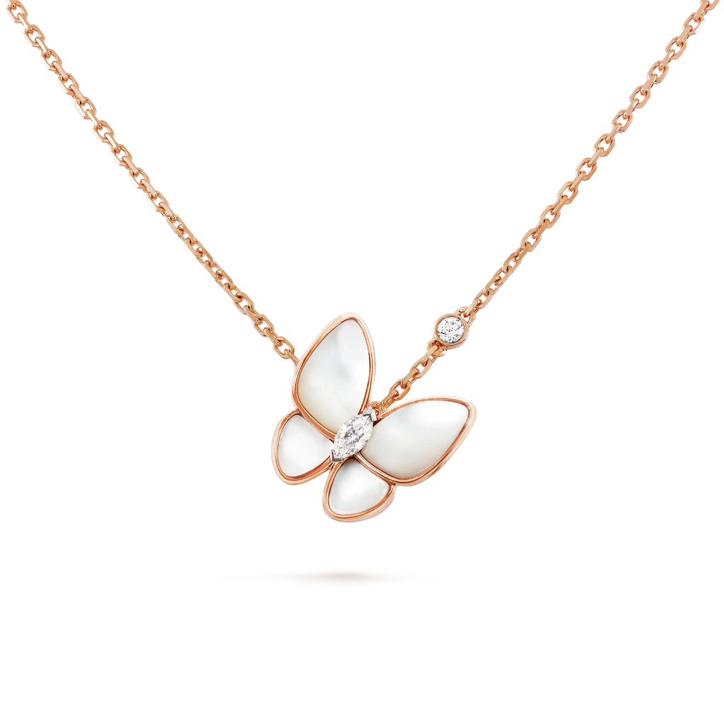 Aura BUTTERFLY MOP DIAMOND NECKLACE
