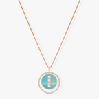 [Aura] MOVE 3 DIAMONDS TÜRKIS ROSA GOLD DIAMANT COLLIER