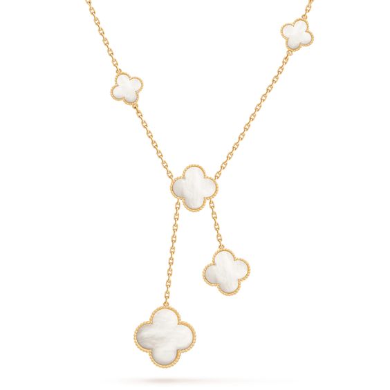 Aura CLOVER MOTHER OF PEARL NECKLACE 6 MOTIF