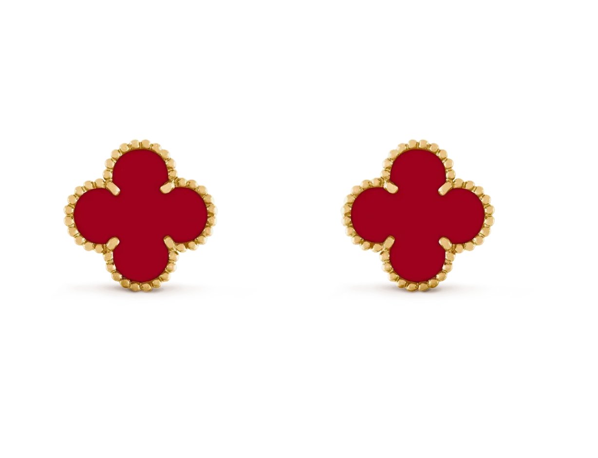 [Aura ] CLOVER 20MM ROTER ACHAT-OHRRINGE