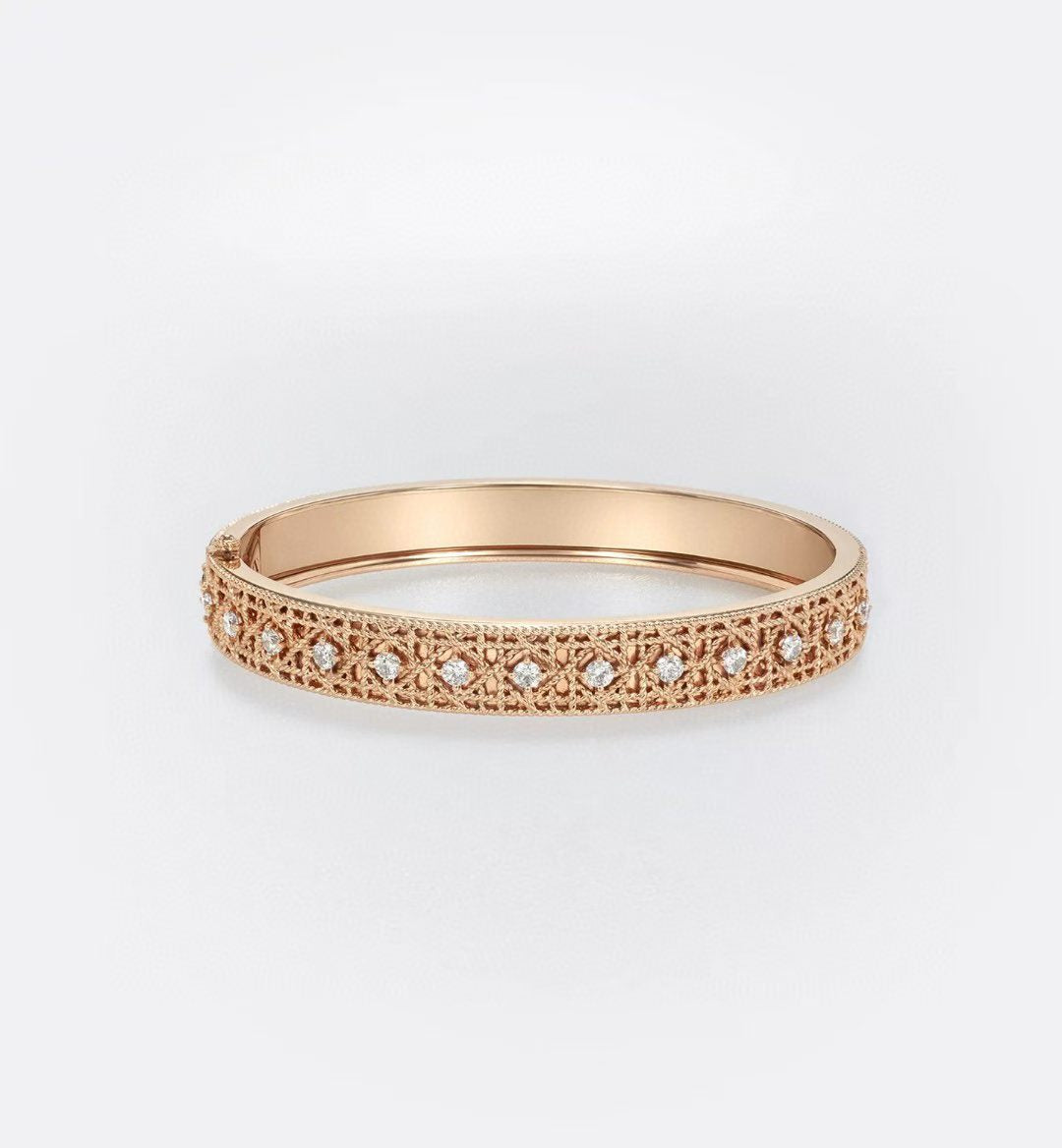 [Aura ] 2026 WOVEN-PATTERN BRACELET SET WITH FULL DIAMOND INLAY THREE-COLORS