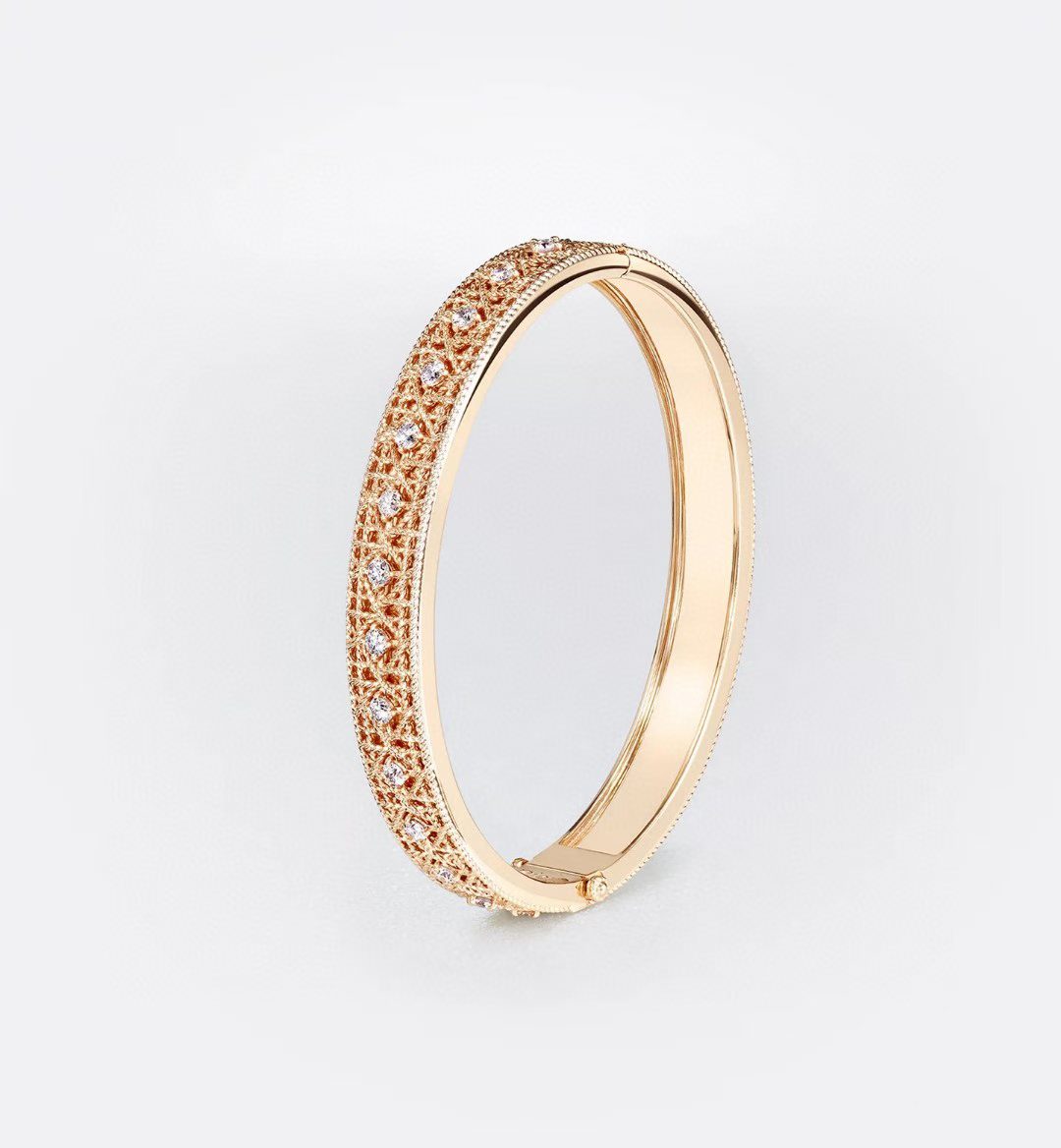 [Aura ] 2026 WOVEN-PATTERN BRACELET SET WITH FULL DIAMOND INLAY THREE-COLORS