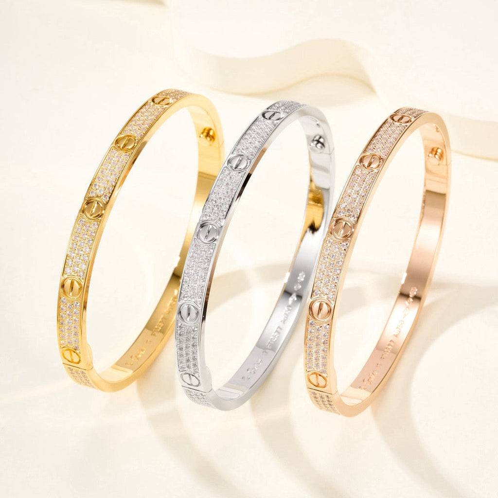 Aura LIEBESARMREIF 4,8MM DIAMANTBESETZT