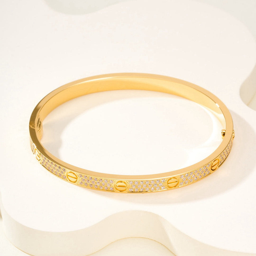 Aura LIEBESARMREIF 4,8MM DIAMANTBESETZT
