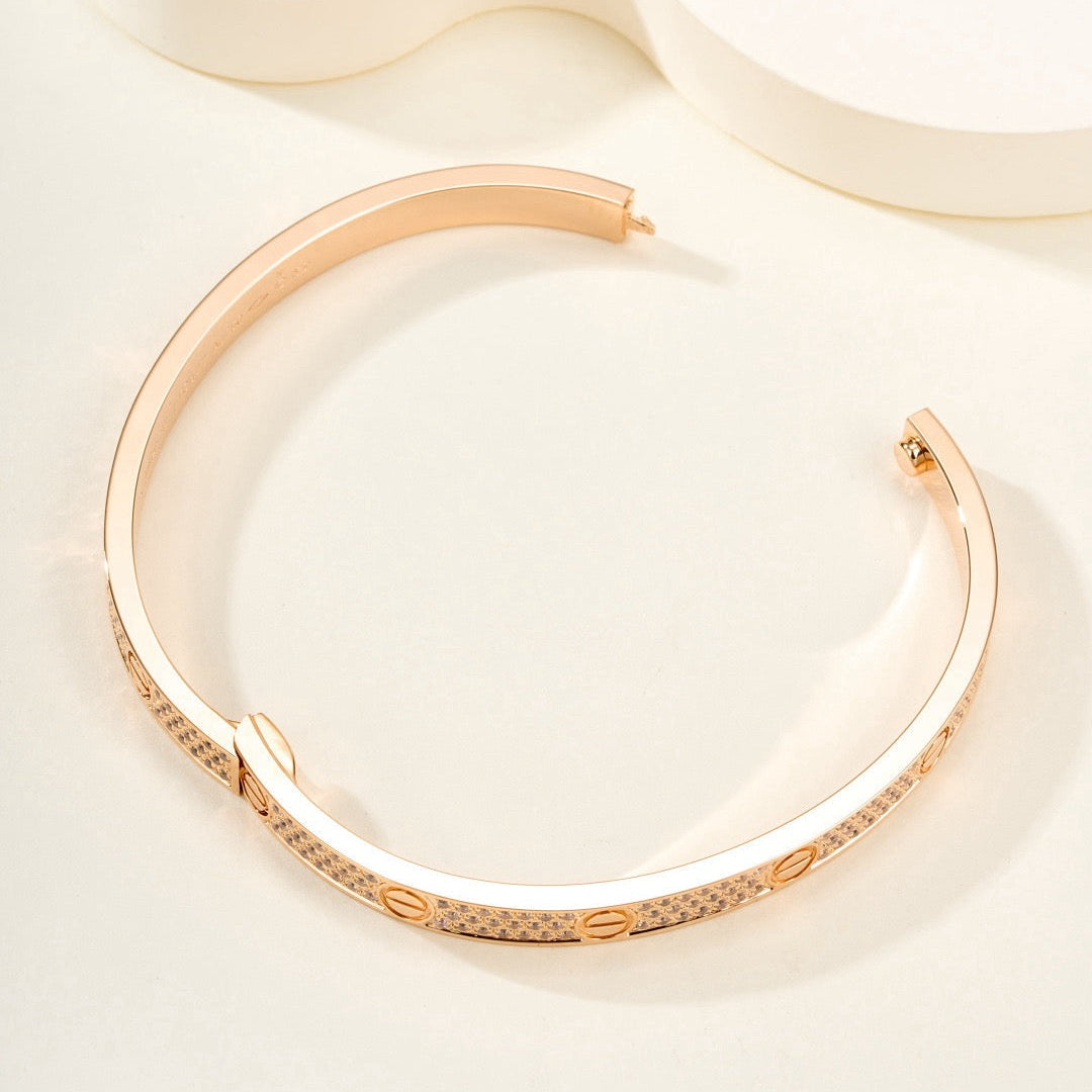Aura LIEBESARMREIF 4,8MM DIAMANTBESETZT