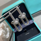 [Aura ] TF U-shaped diamond earrings