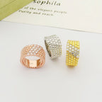 [Aura ]  PERLEE DIAMOND RING ,5-REIHIGES DIAMANTBESETZTES DESIGN