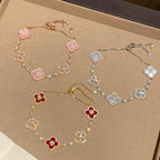 Aura CLOVER 5 MOTIV PINK BLAU ROT WEISS ARMBAND