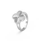 Aura Kleeblatt Silberring