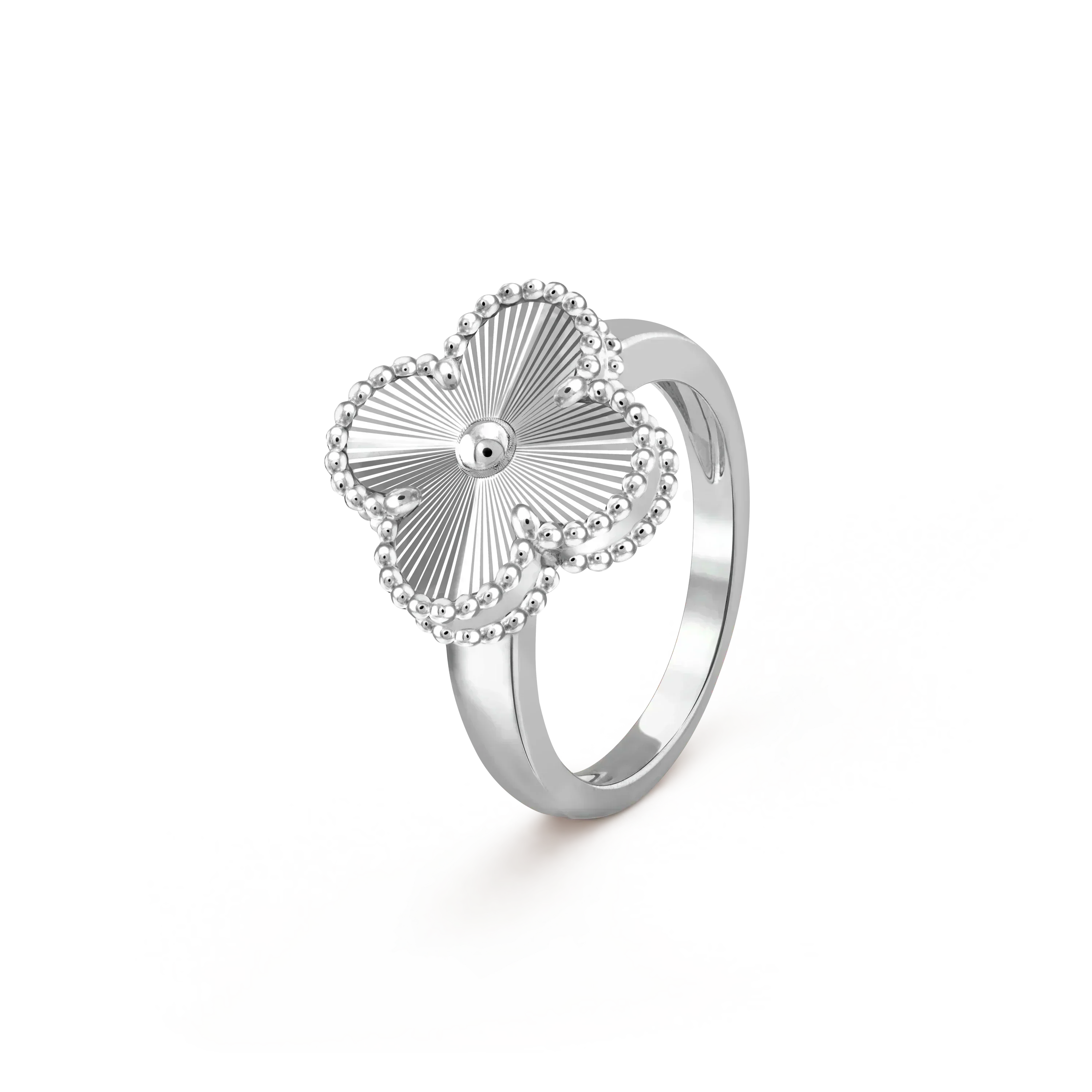 Aura Kleeblatt Silberring
