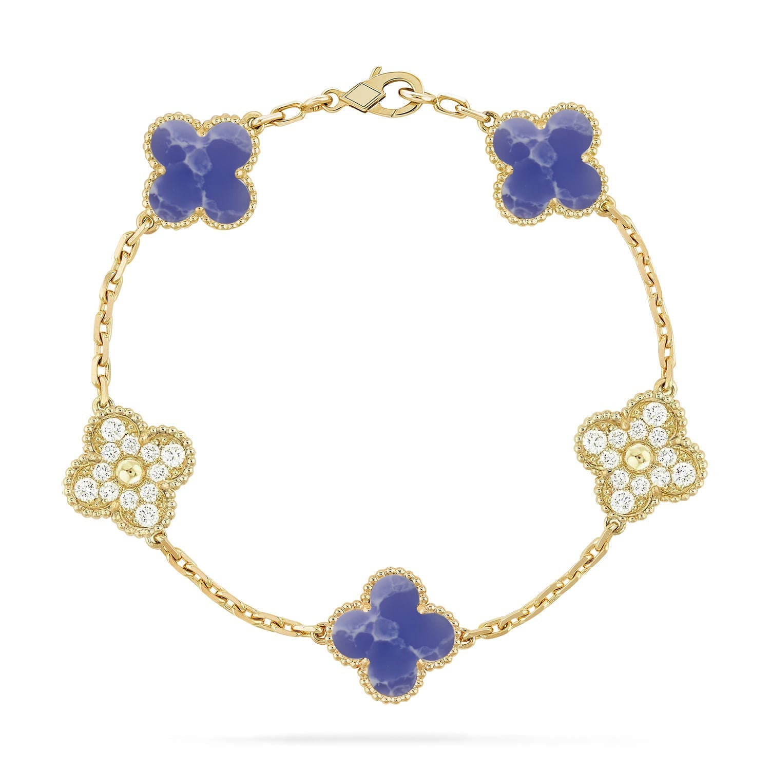 [Aura ]New CLOVER 5 MOTIF BLUE VEINS BRACELET COLLECTION
