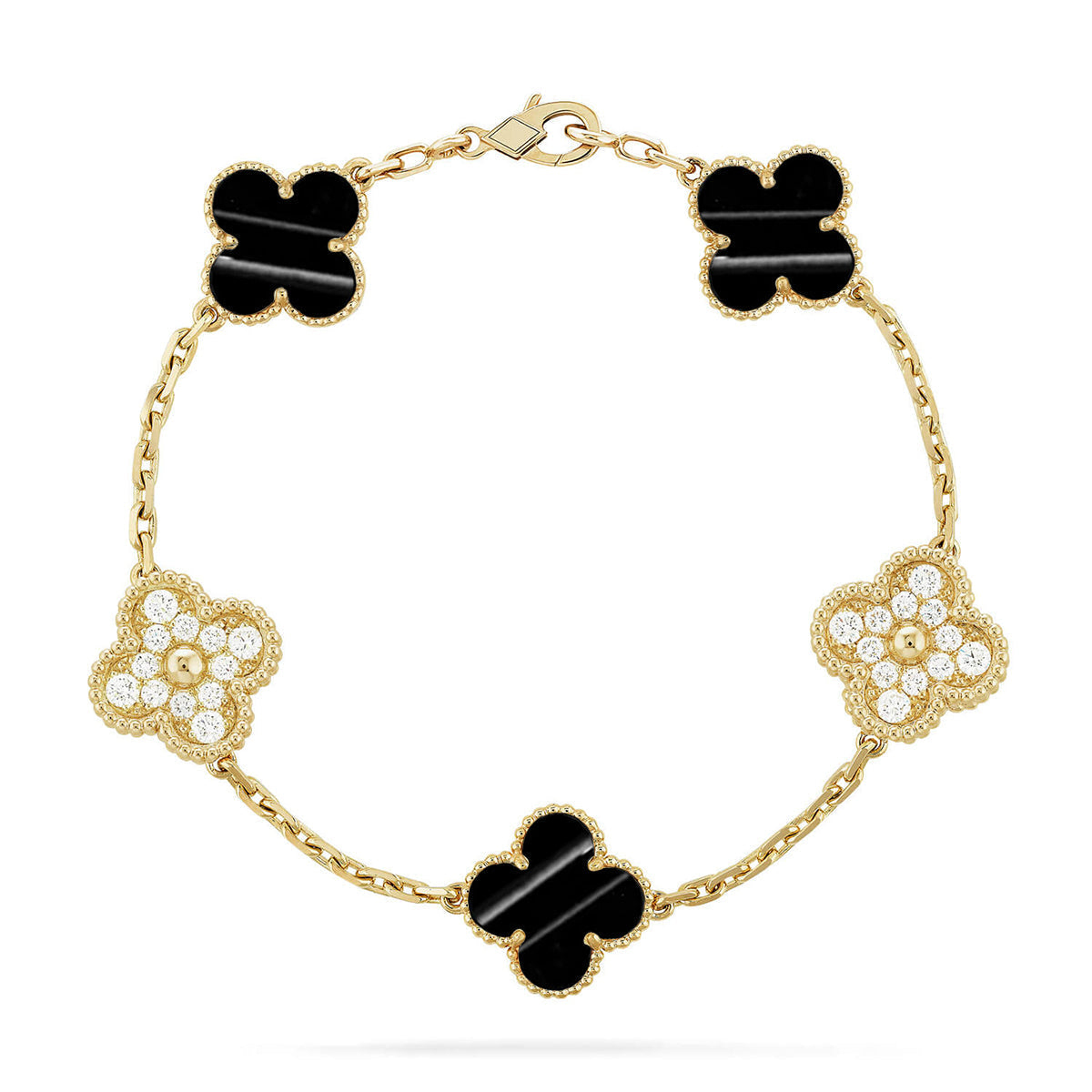 [Aura ]New  CLOVER 5 MOTIF PULSAR STONE BRACELET COLLECTION