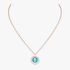 [Aura ]  MOVE 1 DIAMANT TÜRKIS ROSÉGOLD DIAMANT HALSKETTE